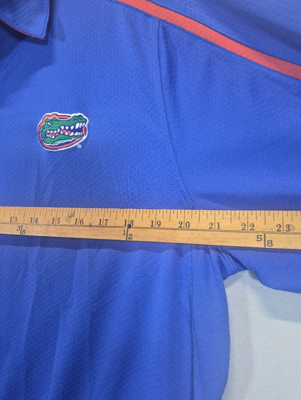 Nike Team Florida Gators Dri-FIT Polo Shirt Blue Orange Embroidered Men's Large